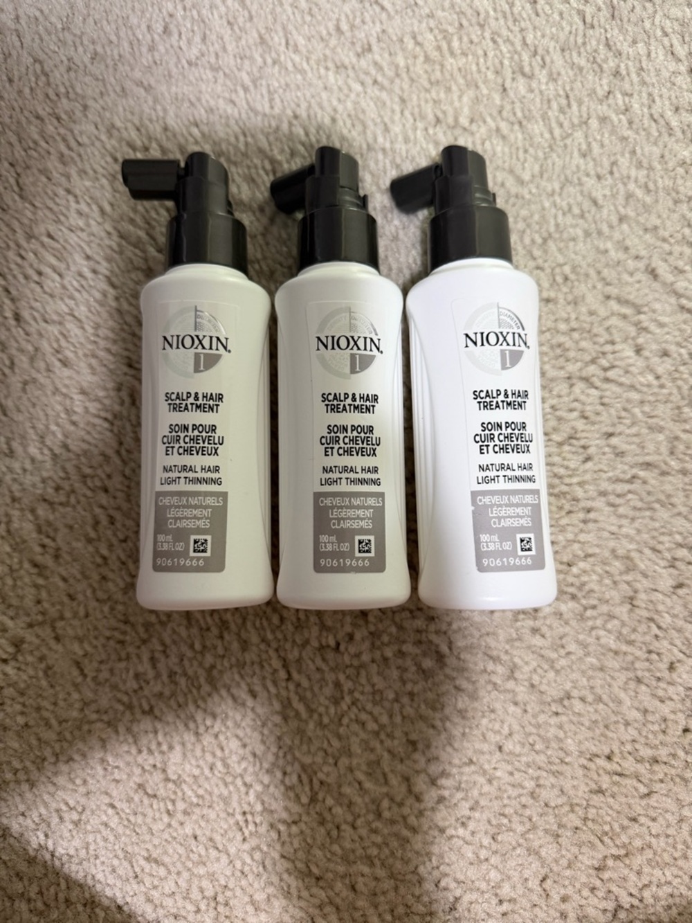 Bundle of 3 Nioxin Scalp & Hair Treatment for Natural Hair - White